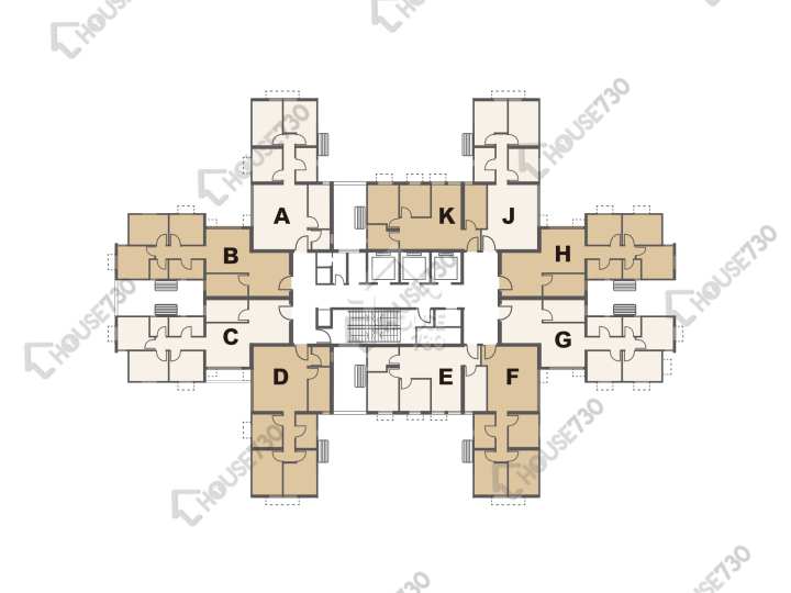 樂軒臺 平面圖 樂軒臺 3座 1-31樓 樓層平面圖 - House730
