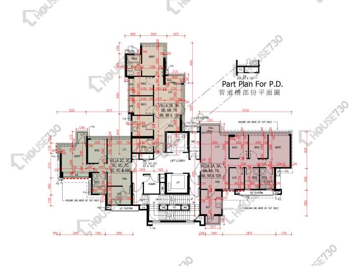 爾巒 平面圖 爾巒 茵娜大道 5座 2-3,5-9,10樓 樓層平面圖 - House730