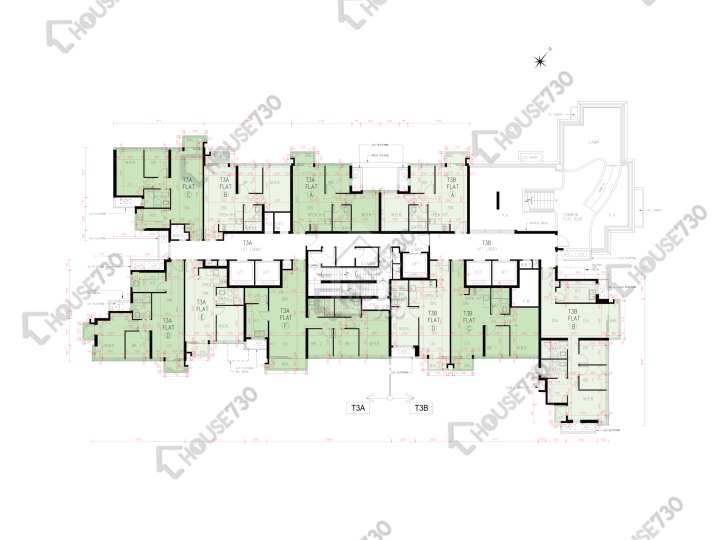上源 平面圖 上源 3A座 19樓 樓層平面圖 - House730