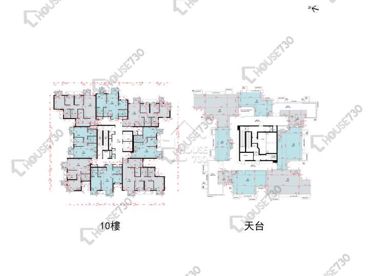 Wetland Seasons Park 平面圖 Wetland Seasons Park 2期 11座 10樓 樓層平面圖 - House730