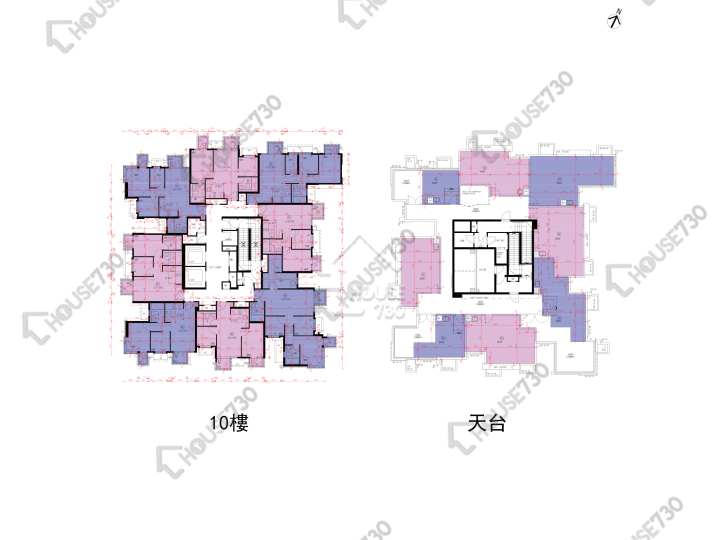 Wetland Seasons Park 平面圖 Wetland Seasons Park 3期 7座 10樓 樓層平面圖 - House730