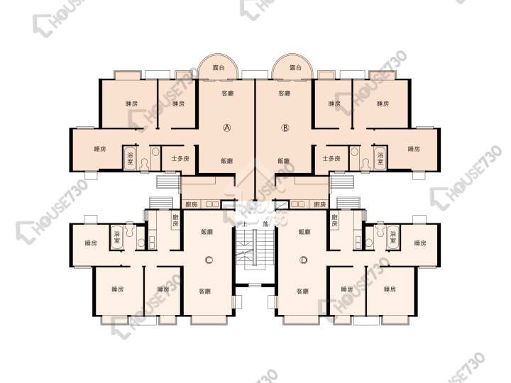 玉桂園 平面圖 玉桂園 4座 1-4樓 樓層平面圖 - House730
