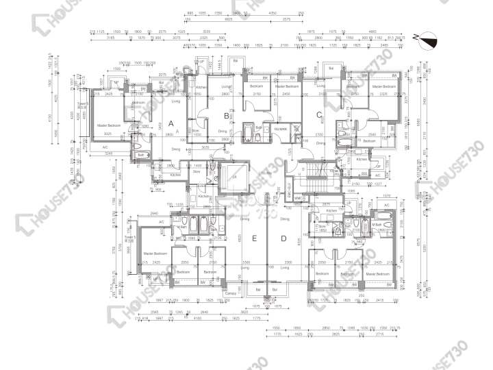 溱林 平面圖 溱林 6座 1樓 樓層平面圖 - House730