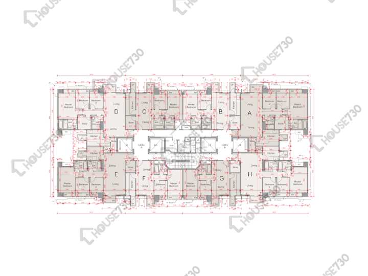 溱柏 平面圖 溱柏 2座 2樓 樓層平面圖 - House730