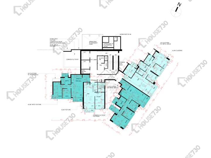 雲海 平面圖 雲海 1期 Maple Court 2座 1樓 樓層平面圖 - House730
