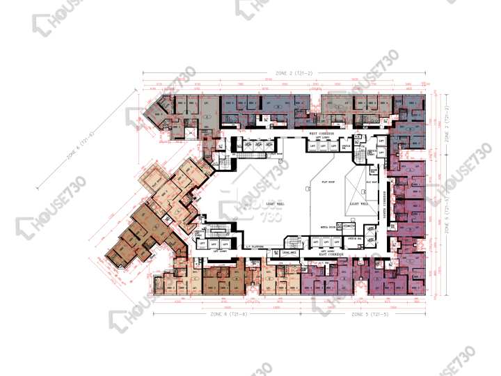 天璽 平面圖 天璽 21座 - 5區 (星鑽) 15樓 樓層平面圖 - House730