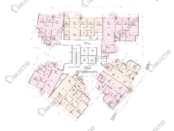 逸瓏灣 平面圖 逸瓏灣 II 大廈9座 16樓 樓層平面圖 - House730