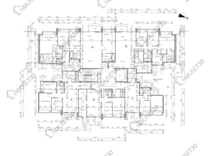 溱林 平面圖 溱林 9座 2樓 樓層平面圖 - House730