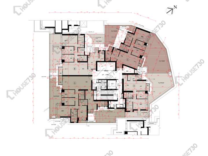 瓏璽 平面圖 瓏璽 2座 6樓 樓層平面圖 - House730