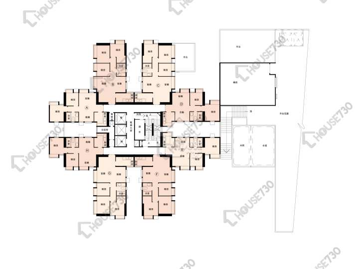 荃灣廣場 平面圖 荃灣廣場 2座 7樓 樓層平面圖 - House730