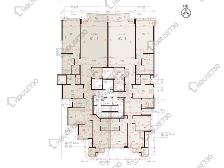 波老道21號 平面圖 波老道21號 1期 6及7號 2樓 樓層平面圖 - House730