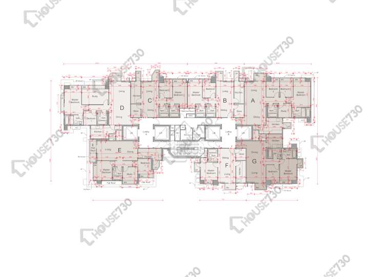 溱柏 平面圖 溱柏 5座 2樓 樓層平面圖 - House730