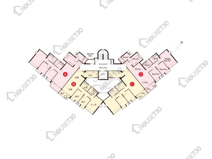 綠悅 平面圖 綠悅 3座 2-3樓 樓層平面圖 - House730