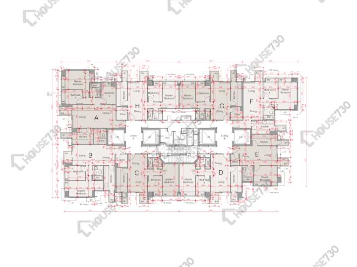 溱柏 平面圖 溱柏 3座 2樓 樓層平面圖 - House730
