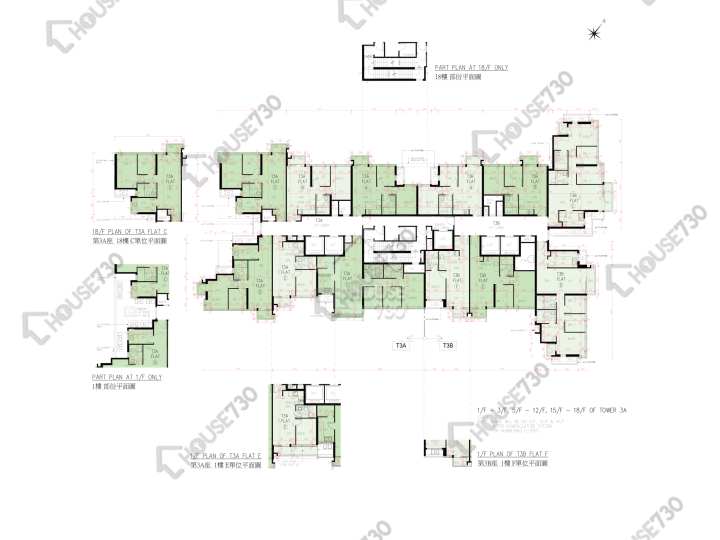 上源 平面圖 上源 3A座 1-3,5-12,15-17,18樓 樓層平面圖 - House730