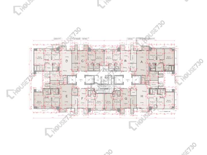 溱柏 平面圖 溱柏 2座 23,25,26樓 樓層平面圖 - House730