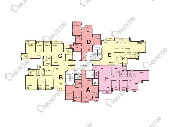 尚城 平面圖 尚城 7座 5-12,15-23,25樓 樓層平面圖 - House730