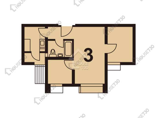 Ma On Shan KAM ON COURT Middle Floor Unit Floor Plan 玉鞍閣 (A座)-高層/中層/低層-3室 House730-7243608