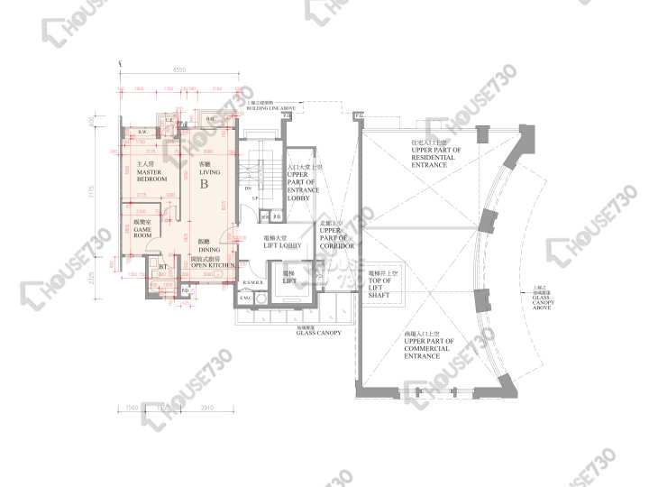 逸瓏灣 平面圖 逸瓏灣 II 低座7座 1樓 樓層平面圖 - House730
