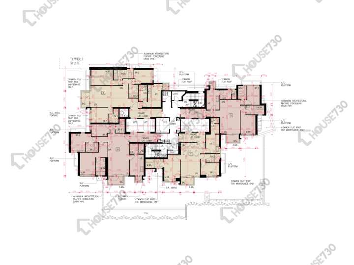 傲玟 平面圖 傲玟 3座 2樓 樓層平面圖 - House730