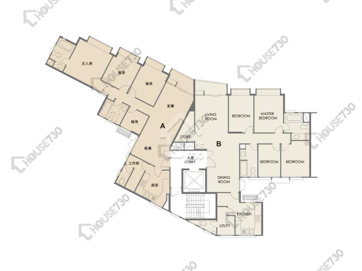 嘉豐花園 平面圖 嘉豐花園 13座 2-4樓 樓層平面圖 - House730