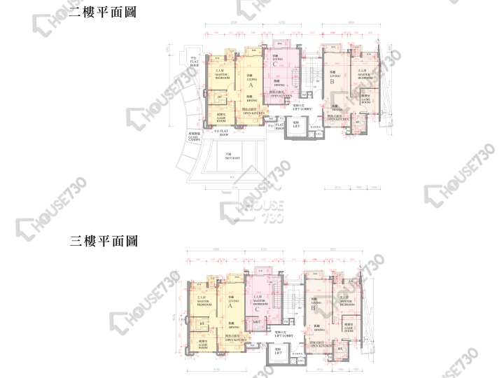 逸珑湾 平面图 逸珑湾 I 低座8座 2-3楼 楼层平面图 - House730