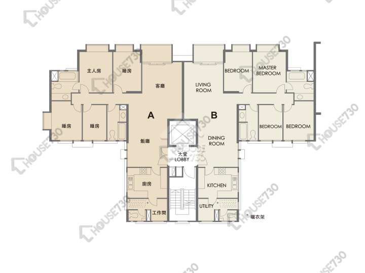 嘉豐花園 平面圖 嘉豐花園 11座 2-4樓 樓層平面圖 - House730