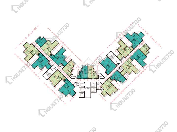 麗翠苑 平面圖 麗翠苑 1座 (麗森閣) 17-27樓 樓層平面圖 - House730