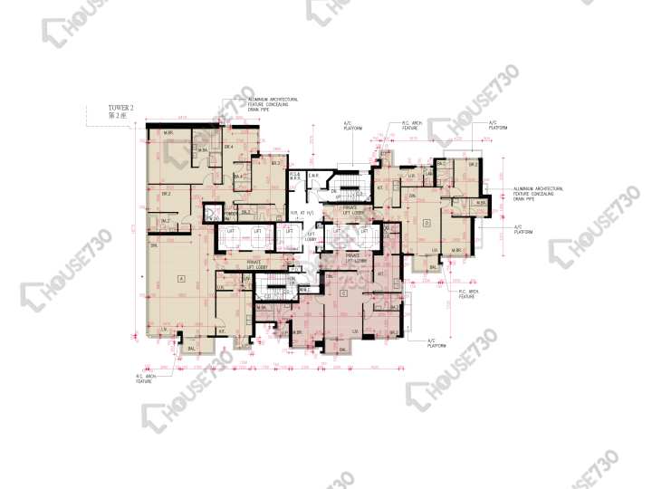 傲玟 平面圖 傲玟 3座 27樓 樓層平面圖 - House730