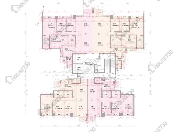 逸珑湾 平面图 逸珑湾 I 大厦19座 2楼 楼层平面图 - House730