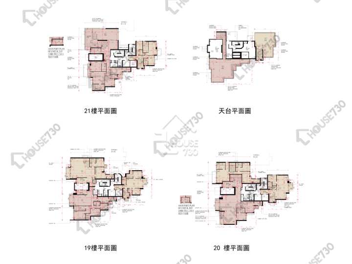 傲玟 平面圖 傲玟 7座 19-20樓 樓層平面圖 - House730
