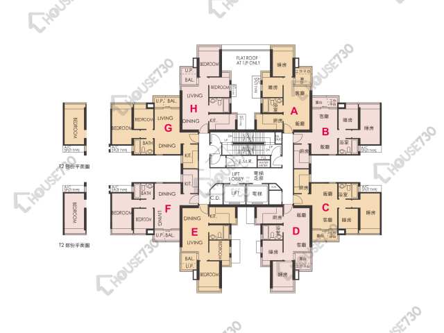 皇府山 平面圖 皇府山 1座 1-3,5-13,15-16,17樓 樓層平面圖 - House730