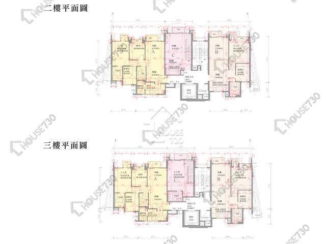 逸珑湾 平面图 逸珑湾 I 低座10座 2-3楼 楼层平面图 - House730