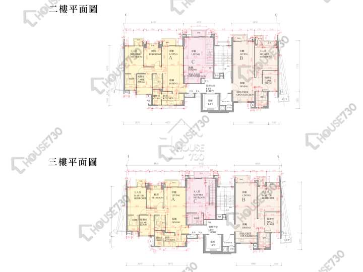 逸珑湾 平面图 逸珑湾 I 低座10座 2-3楼 楼层平面图 - House730
