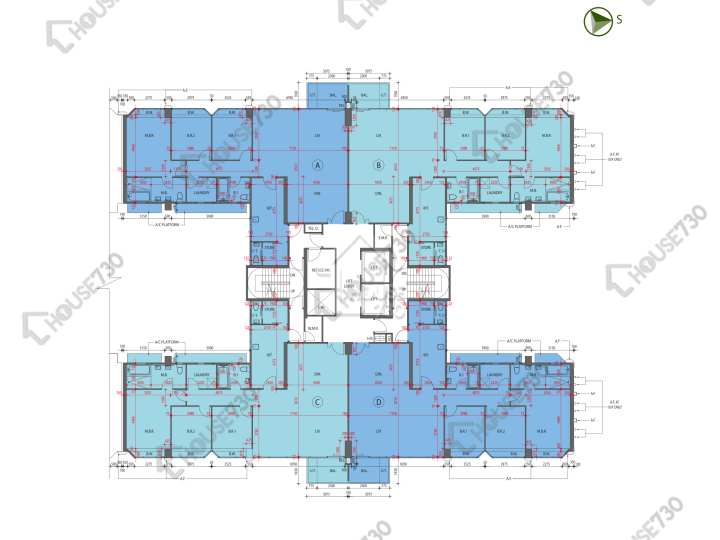 嘉御山 平面圖 嘉御山 3座 8-10樓 樓層平面圖 - House730
