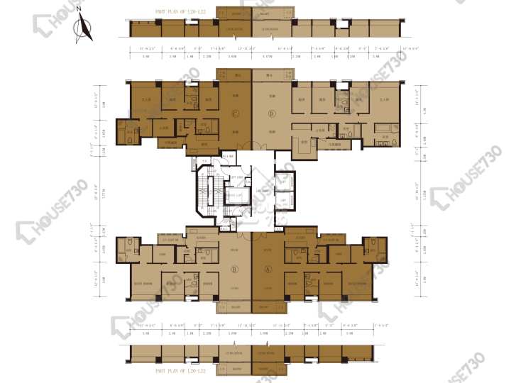 壹號雲頂 平面圖 壹號雲頂 1期 2座 9-12,15-21,22樓 樓層平面圖 - House730