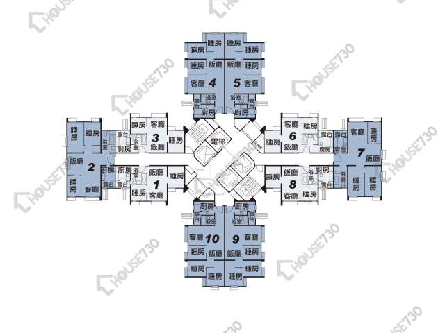 欣明苑 平面圖 欣明苑 欣松閣 (A座) 1-35樓 樓層平面圖 - House730