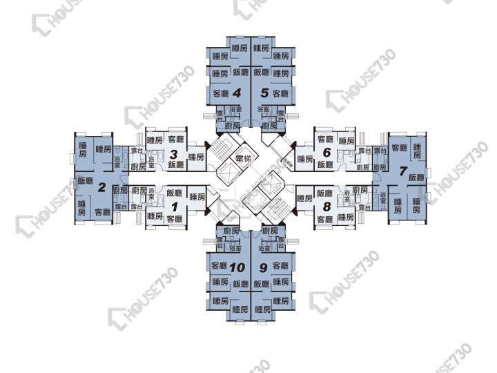 欣明苑 平面圖 欣明苑 欣松閣 (A座) 1-35樓 樓層平面圖 - House730