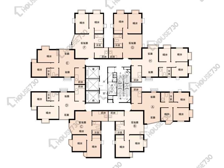 新翠花園 平面圖 新翠花園 6座 7-31樓 樓層平面圖 - House730
