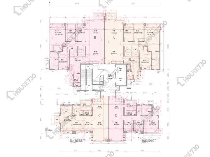 逸瓏灣 平面圖 逸瓏灣 II 大廈15座 16樓 樓層平面圖 - House730