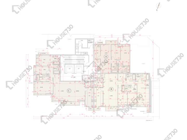 賢文禮士 平面圖 賢文禮士 2座 2樓 樓層平面圖 - House730