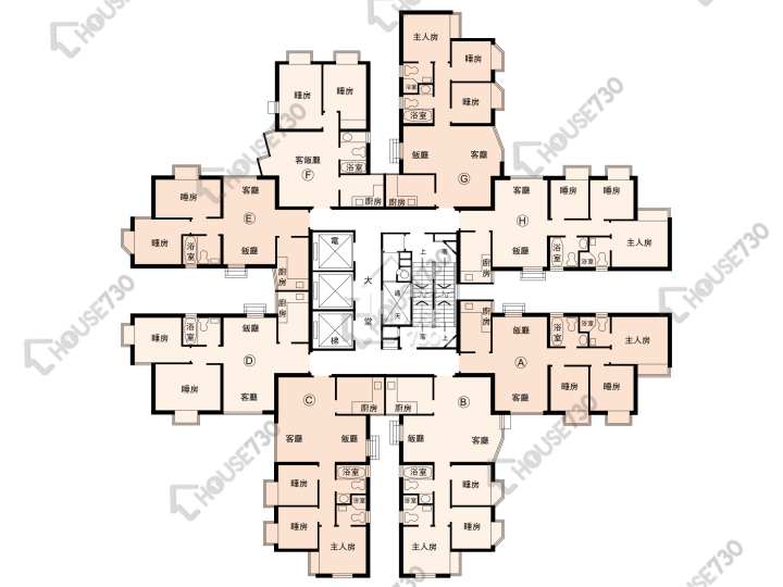 新翠花園 平面圖 新翠花園 2座 1-31樓 樓層平面圖 - House730