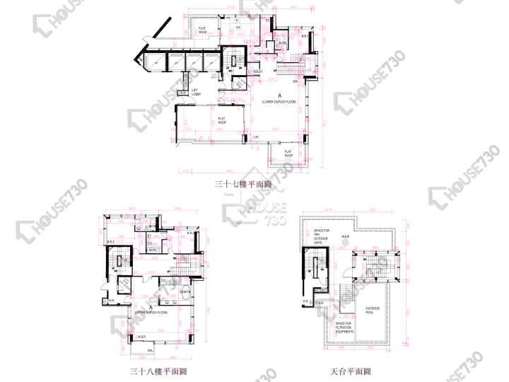 昇御門 平面圖 昇御門 2座 37樓 樓層平面圖 - House730