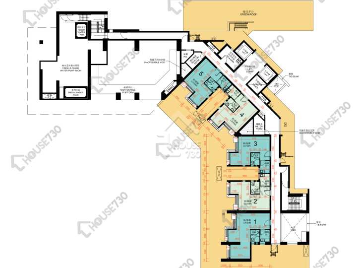 凱樂苑 平面圖 凱樂苑 C座 (凱葶閣) 1樓 樓層平面圖 - House730