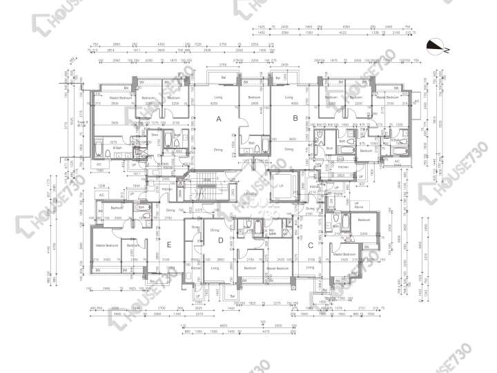 溱林 平面圖 溱林 8座 2樓 樓層平面圖 - House730
