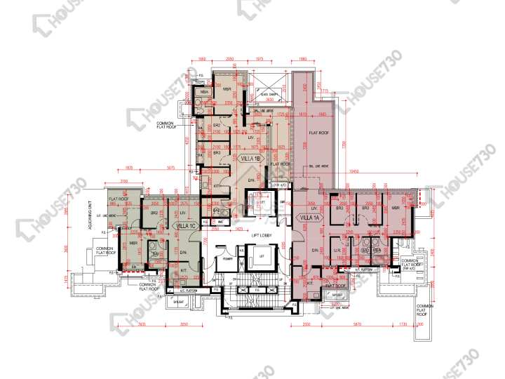 爾巒 平面圖 爾巒 珍諾華大道 7座 1樓 樓層平面圖 - House730