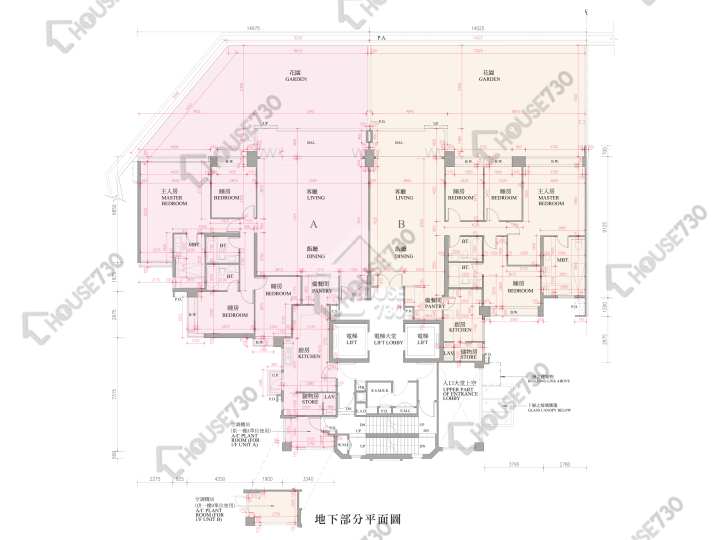 逸瓏灣 平面圖 逸瓏灣 II 大廈8座 1樓 樓層平面圖 - House730