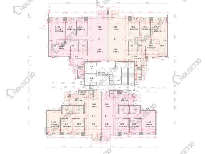 逸珑湾 平面图 逸珑湾 I 大厦19座 3,5,6楼 楼层平面图 - House730