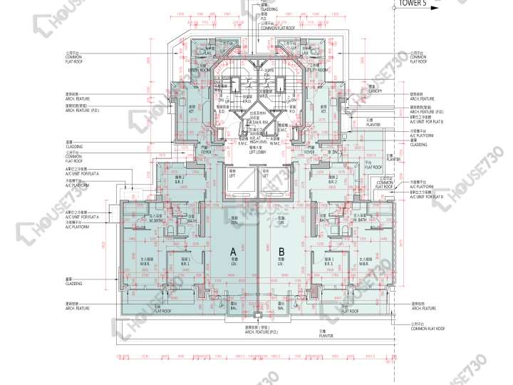 高爾夫.御苑 平面圖 高爾夫.御苑 3座 1樓 樓層平面圖 - House730