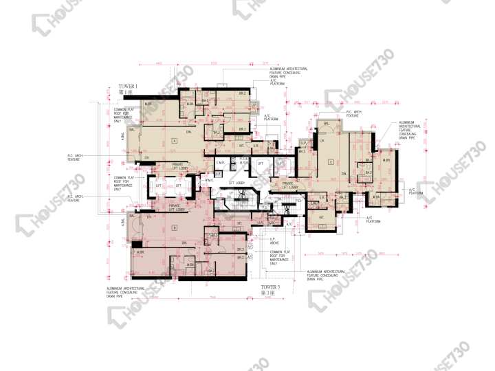 傲玟 平面圖 傲玟 2座 2樓 樓層平面圖 - House730